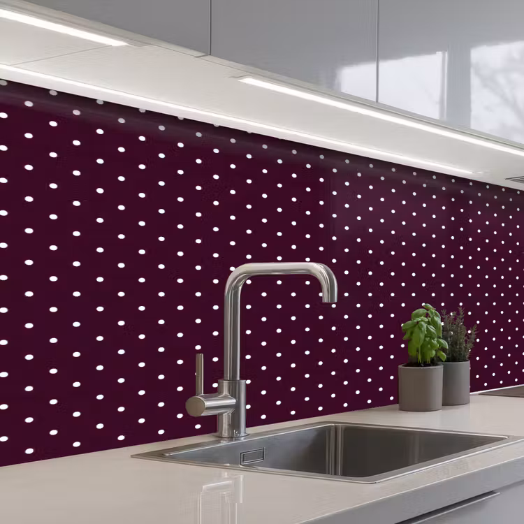 Stippen - Modern - Paars keuken achterwand 2 middel 871 -3d_schuin