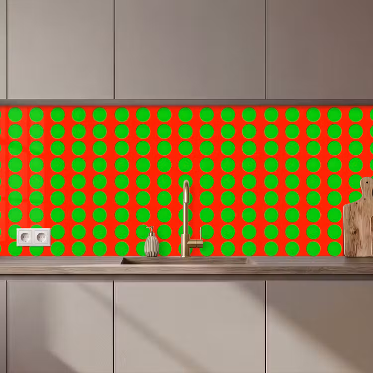 Stippen - Patroon - Groen keuken achterwand 2 middel 871 zz_3dshopping