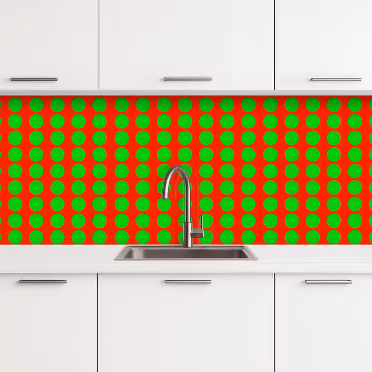 Stippen - Patroon - Groen keuken achterwand 2 middel 871 -3d