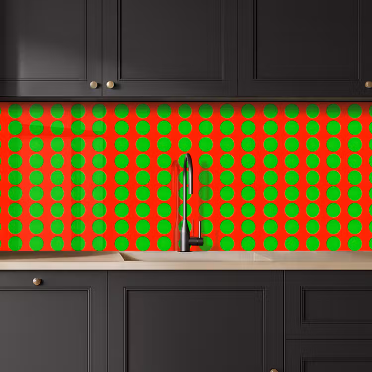 Stippen - Patroon - Groen keuken achterwand 2 middel 871 -sfeer1