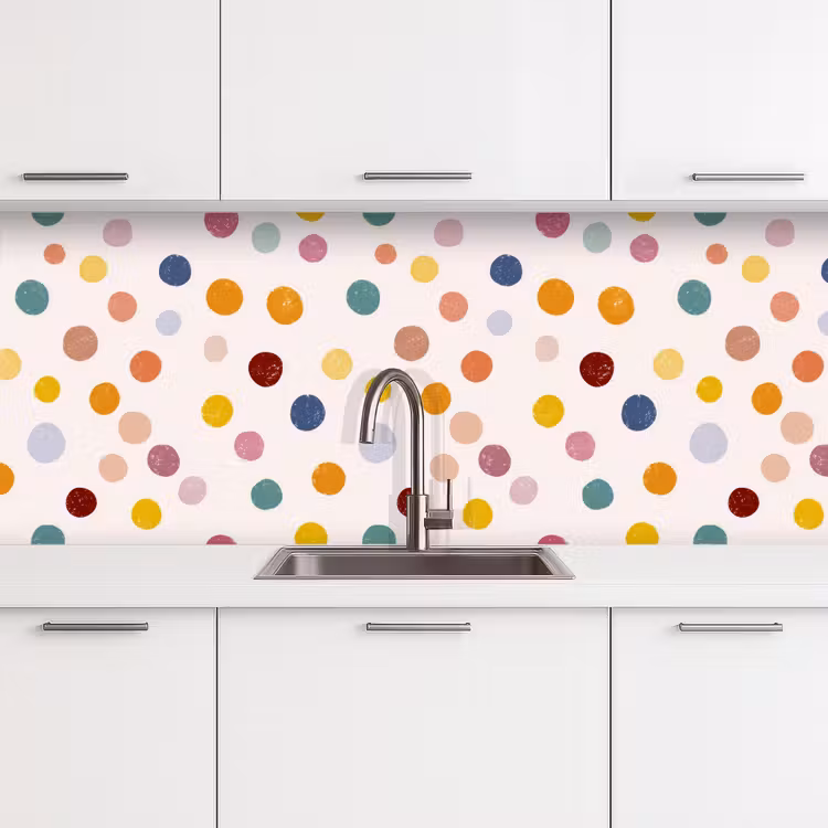 Stippen - Subtiel - Kleurrijk keuken achterwand 2 middel 871 -3d