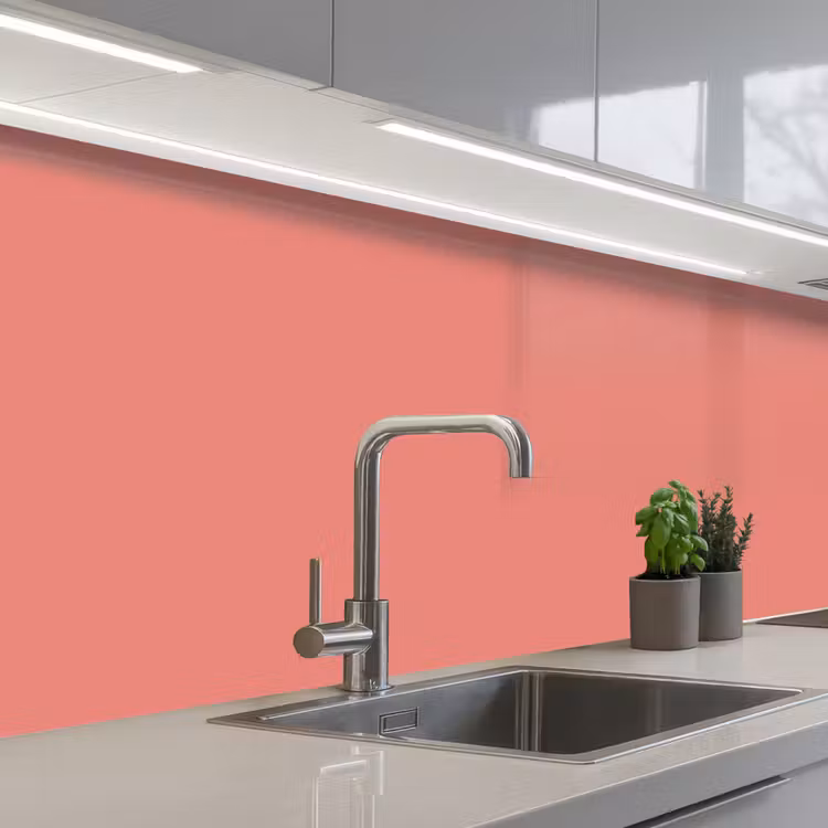 Dusty - Peach - Koraal keuken achterwand 2 middel 871 -3d_schuin
