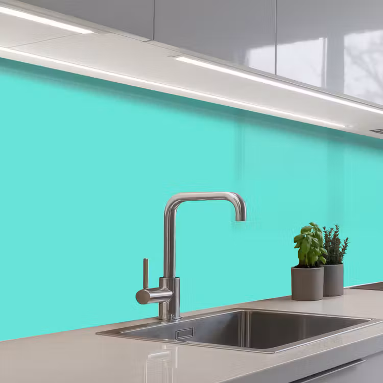 Electric - Cyan - Turkoois keuken achterwand 2 middel 871 -3d_schuin