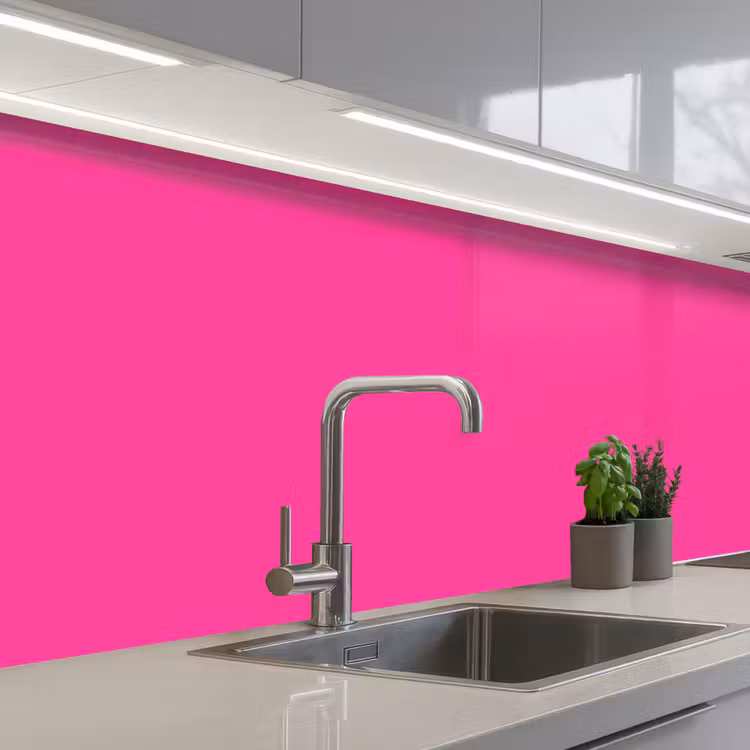 Electric - Magenta - Roze keuken achterwand 2 middel 871 -3d_schuin