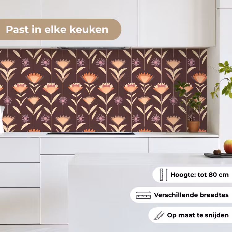 Elegant - Retro - Bruin keuken achterwand 2 middel 871 -sfeer4_NL