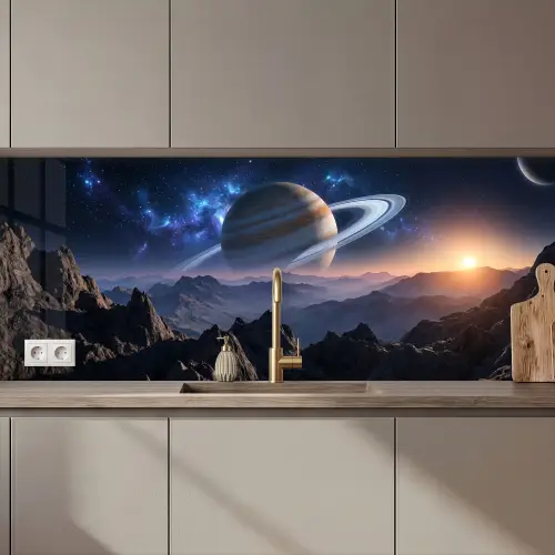 Fantasy - Kosmos - Landschap keuken achterwand 2 middel zz_3dshopping