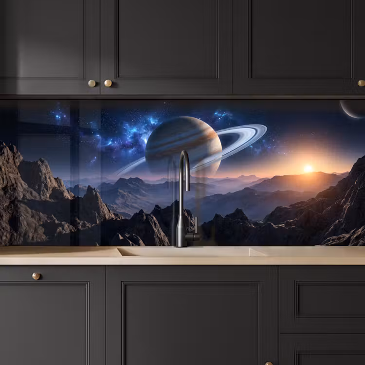 Fantasy - Kosmos - Landschap keuken achterwand 2 middel -sfeer1