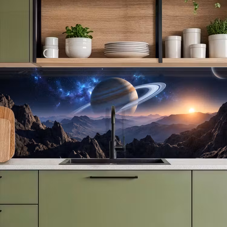 Fantasy - Kosmos - Landschap keuken achterwand 2 middel -sfeer3
