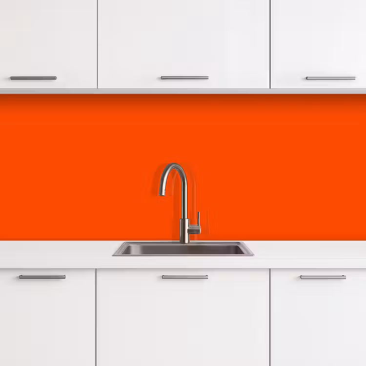 Fiery - Tangerine - Oranje keuken achterwand 2 middel 871 -3d