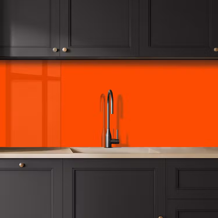 Fiery - Tangerine - Oranje keuken achterwand 2 middel 871 -sfeer1
