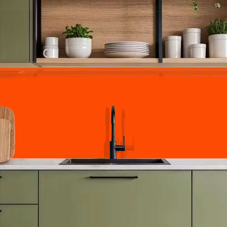 Fiery - Tangerine - Oranje keuken achterwand 2 middel 871 -sfeer3