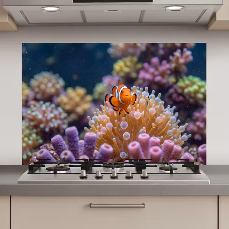 Vis - Koraal - Onderwater - Oranje - Dieren keuken achterwand spatscherm klein -3d_website
