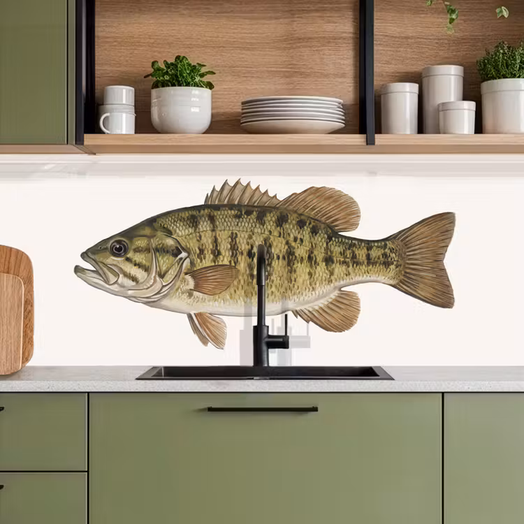 Vissen - Natuur - Vintage keuken achterwand 2 middel -sfeer3