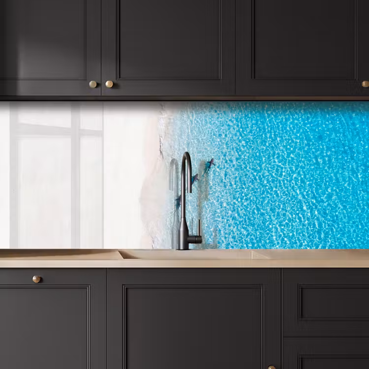 Vis - Oceaan - Strand - Turquoise - Natuur keuken achterwand 2 middel -sfeer1