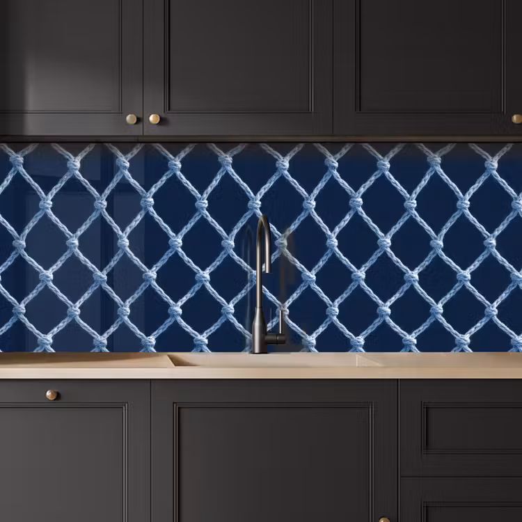 Visnet - Touw - Patroon - Marineblauw keuken achterwand 2 middel 871 -sfeer1