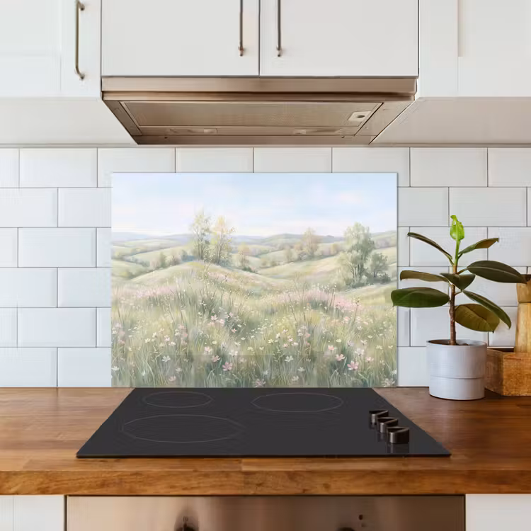 Bloemen veld - Bloemen - Groen keuken achterwand 2 middel -sfeer4_NL