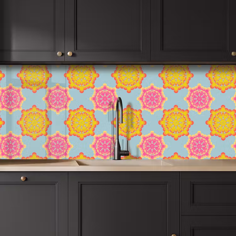 Flower Power - Design - Hippie keuken achterwand 2 middel 871 -sfeer1