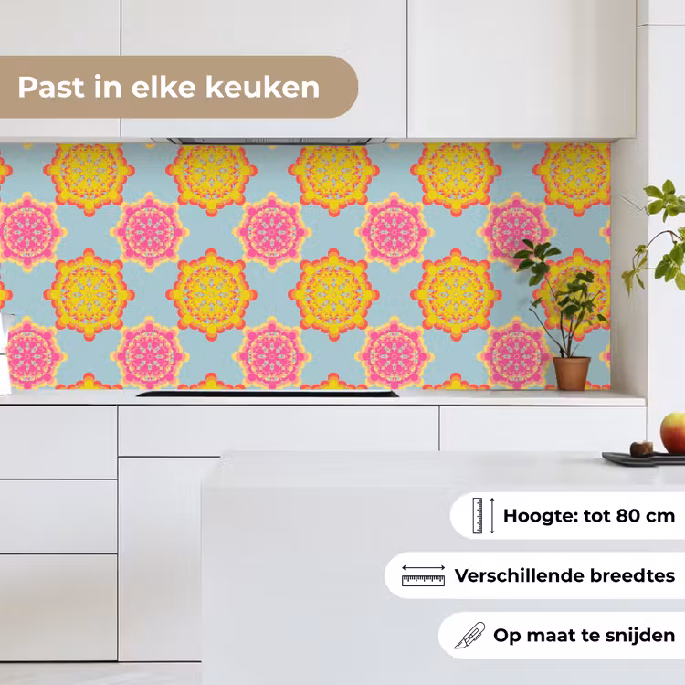 Flower Power - Design - Hippie keuken achterwand 2 middel 871 -sfeer4_NL