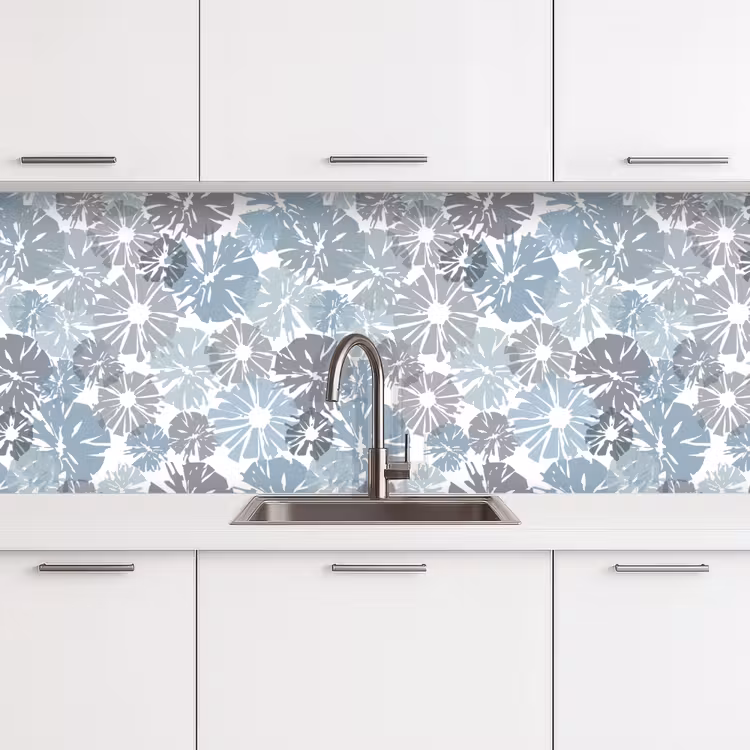Bloemen - Abstract - Patroon keuken achterwand 2 middel 871 -3d