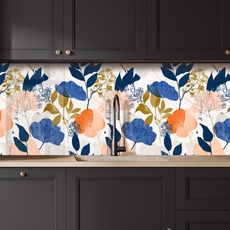 Bloemen - Botanisch - Kleurrijk keuken achterwand 2 middel 871 -sfeer1