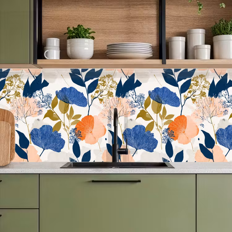 Bloemen - Botanisch - Kleurrijk keuken achterwand 2 middel 871 -sfeer3