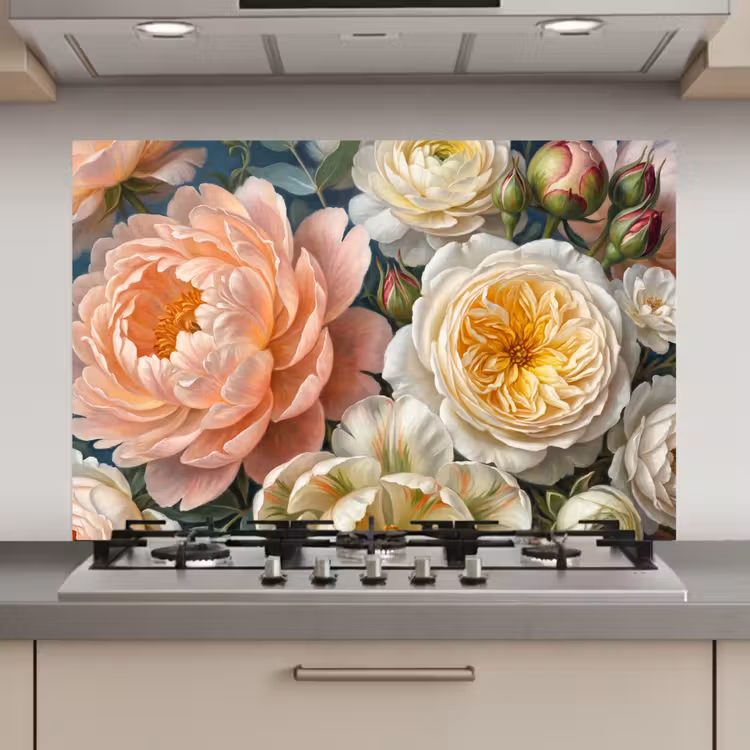 Bloemen - Boeket - Natuur - Klassiek - Kleurrijk keuken achterwand spatscherm klein -3d_website