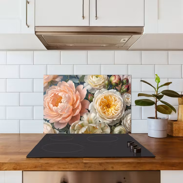 Bloemen - Boeket - Natuur - Klassiek - Kleurrijk keuken achterwand spatscherm klein -sfeer2