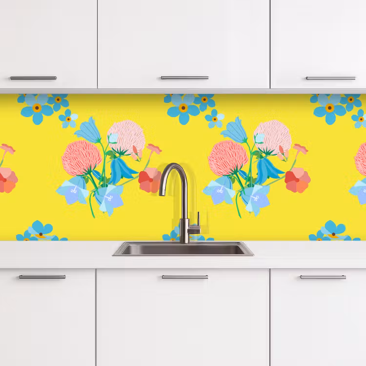 Bloemen - Boeket - Lente - Patronen keuken achterwand 2 middel 871 -3d