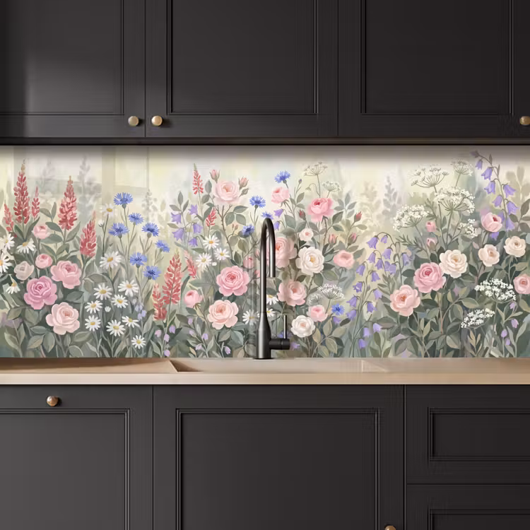 Bloemen - Tuin - Natuur - Kleurrijk keuken achterwand 2 middel -sfeer1