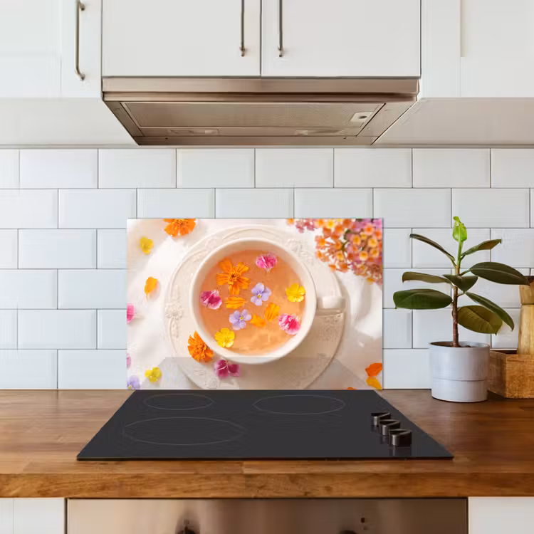 Bloemen - Kop - Natuur - Kleurrijk - Zomer keuken achterwand spatscherm klein -sfeer2
