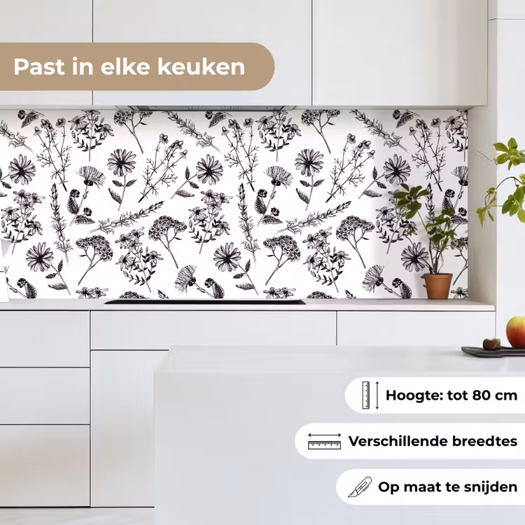 Bloemen - Kruiden - Vintage - Patronen keuken achterwand 2 middel 871 -sfeer4_NL
