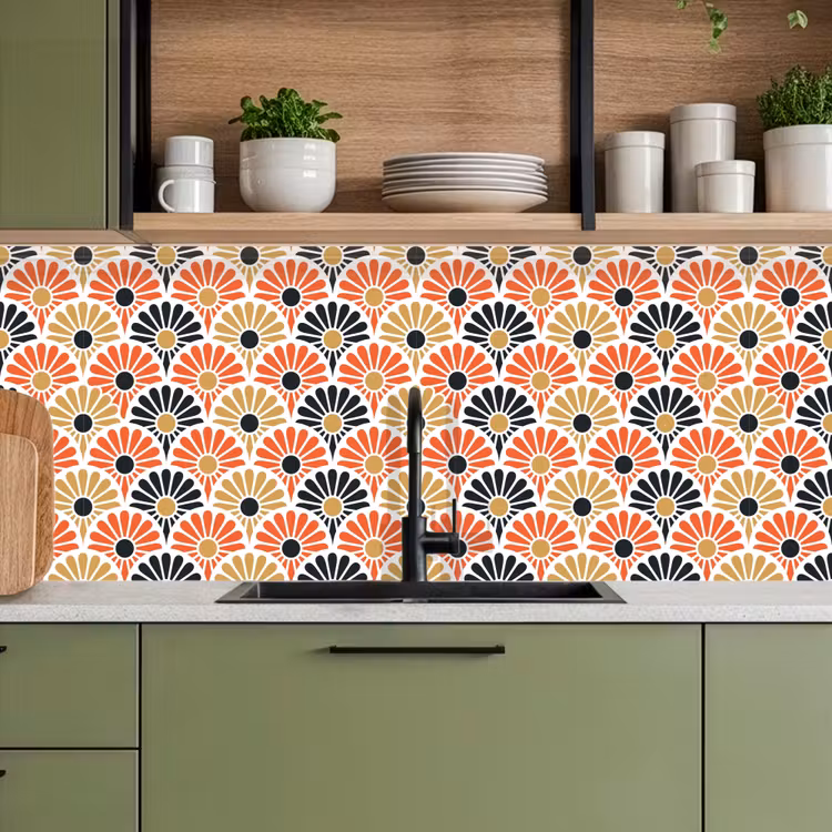 Bloemen - Japan - Patronen keuken achterwand 2 middel 871 -sfeer3