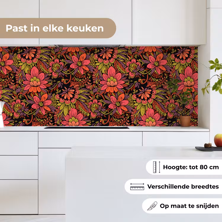 Bloemen - Bladeren - Design keuken achterwand 2 middel 871 -sfeer4_NL