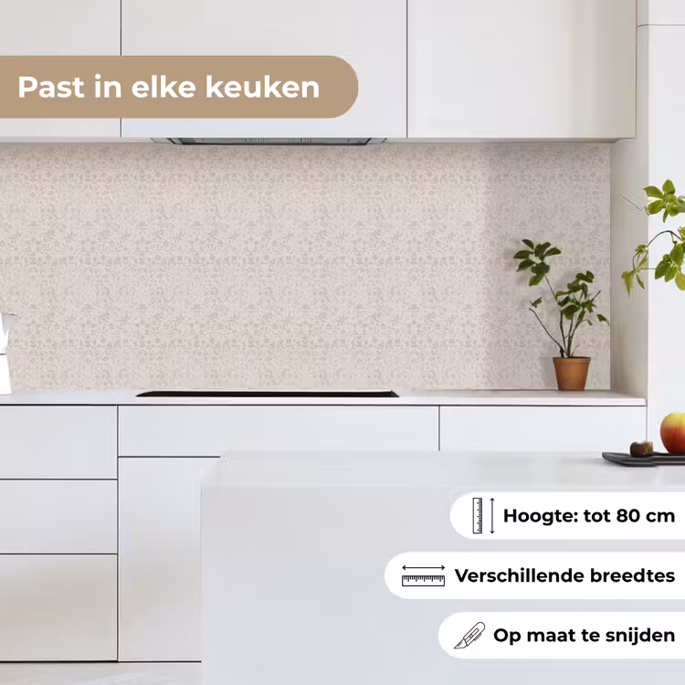 Bloemen - Bladeren - Licht - Taupe keuken achterwand 2 middel 871 -sfeer4_NL