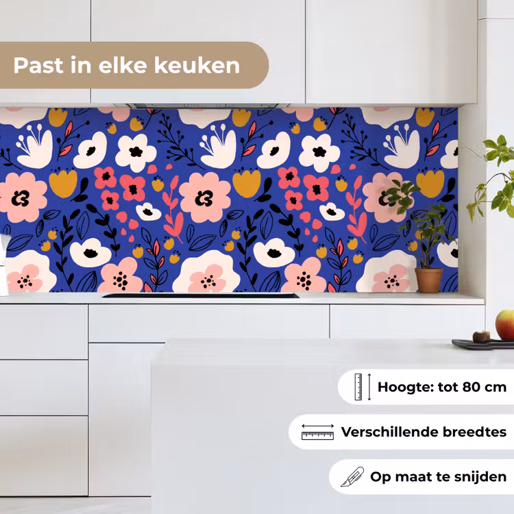 Bloemen - Bladeren - Patronen keuken achterwand 2 middel 871 -sfeer4_NL
