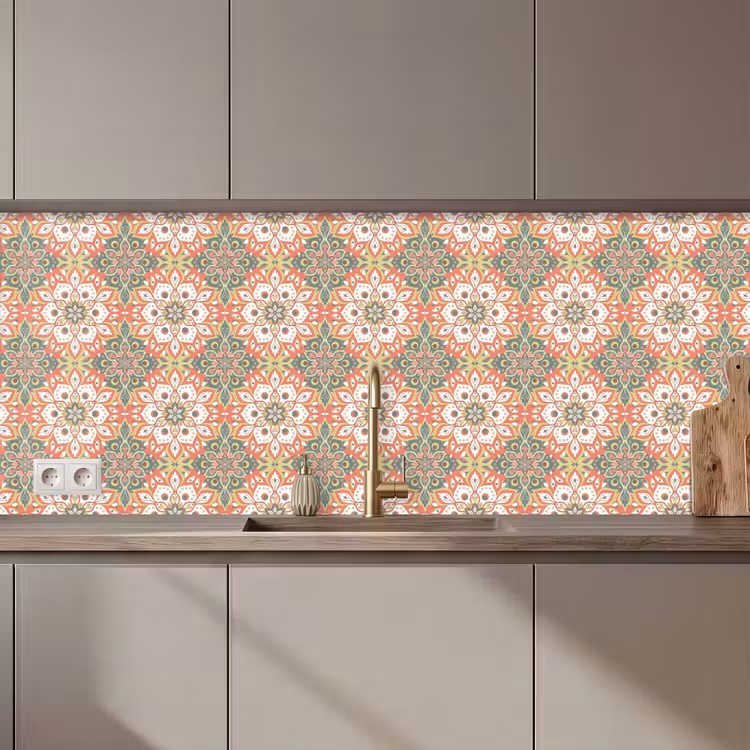 Bloemen - Mandala - Vintage - Patronen keuken achterwand 2 middel 871 zz_3dshopping