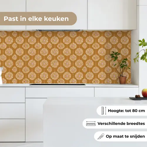 Bloemen - Modern - Oker keuken achterwand 2 middel 871 -sfeer4_NL