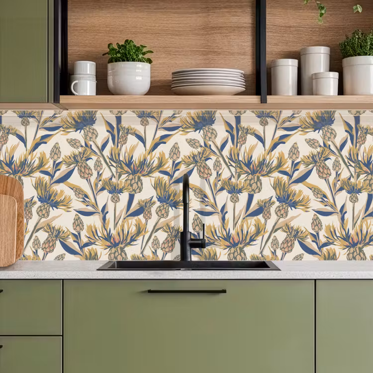 Bloemen -  Patroon - Design - Natuur keuken achterwand 2 middel 871 -sfeer3