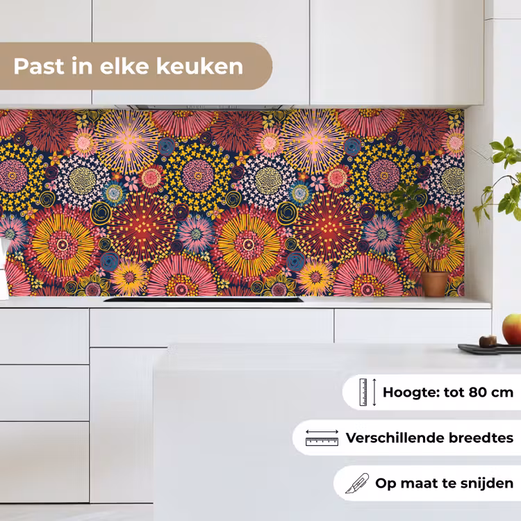 Bloemen - Patroon - Lijn keuken achterwand 2 middel 871 -sfeer4_NL