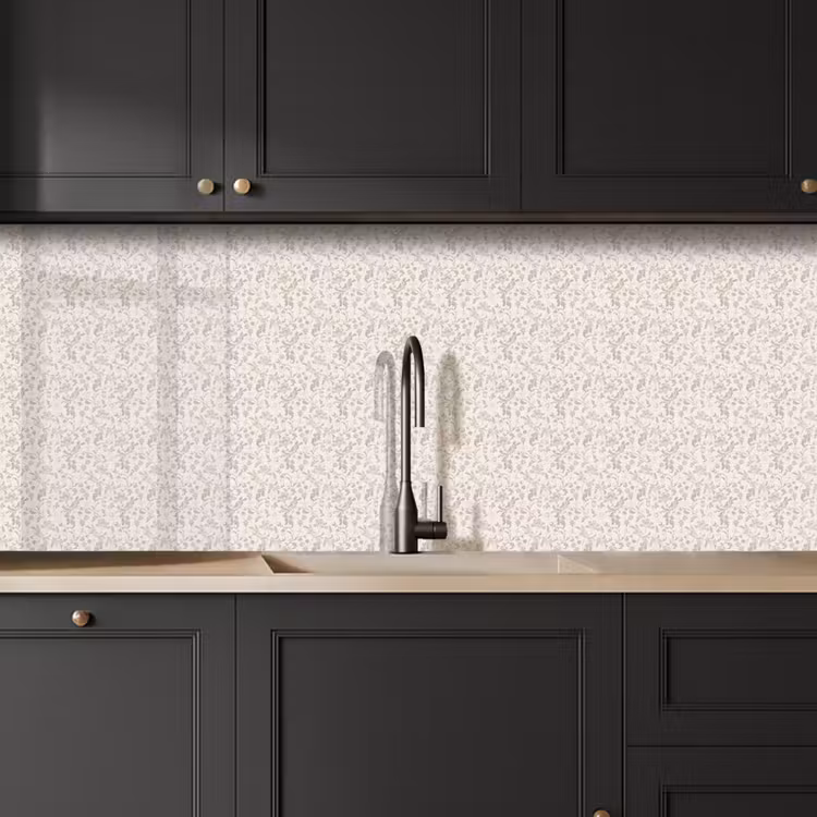 Bloemen - Patroon - Taupe keuken achterwand 2 middel 871 -sfeer1