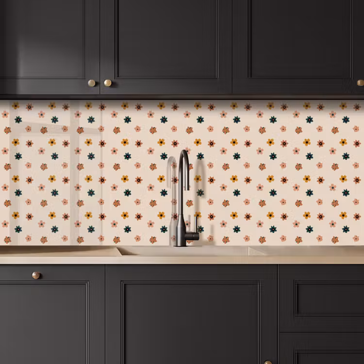 Bloemen - Patronen - Stippen keuken achterwand 2 middel 871 -sfeer1