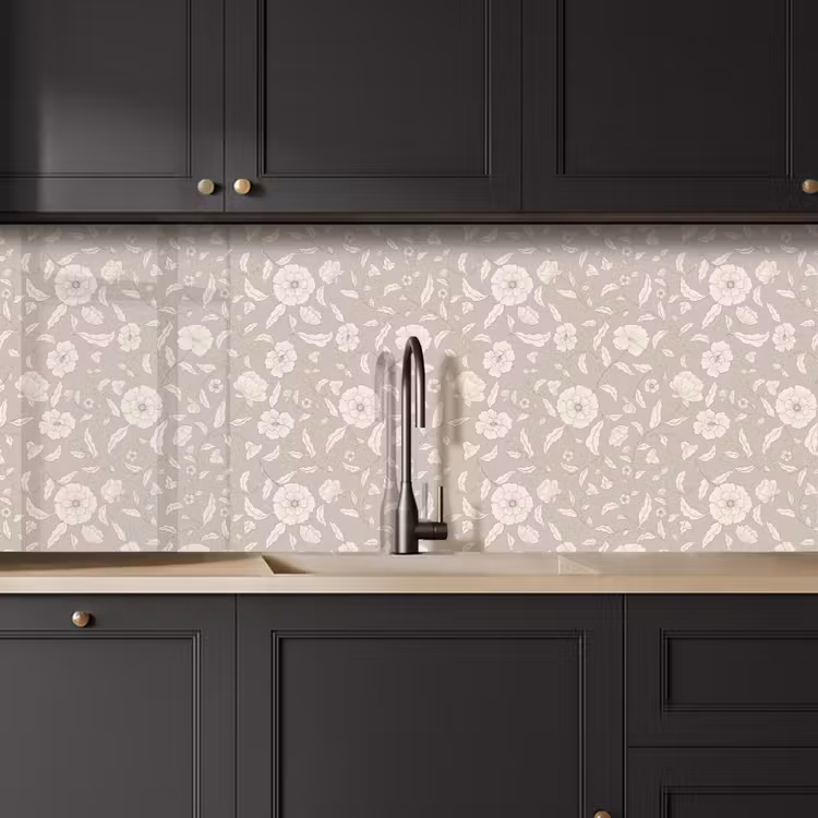Bloemen - Blaadjes - Patroon keuken achterwand 2 middel 871 -sfeer1