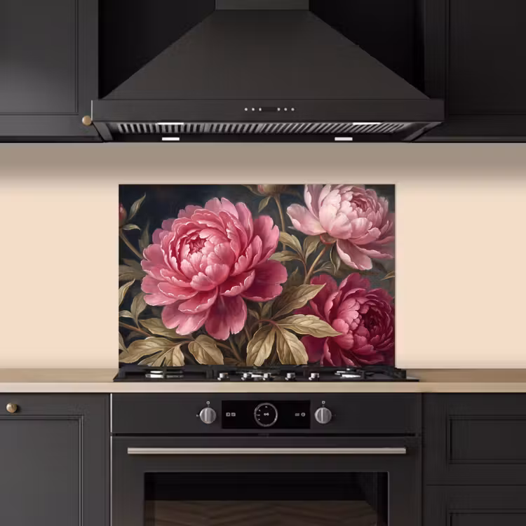 Bloemen - Roze - Klassiek - Natuur keuken achterwand spatscherm klein -sfeer1