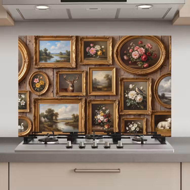 Bloemen - Rozen - Klassiek - Vaas - Kleurrijk keuken achterwand spatscherm klein -3d_website