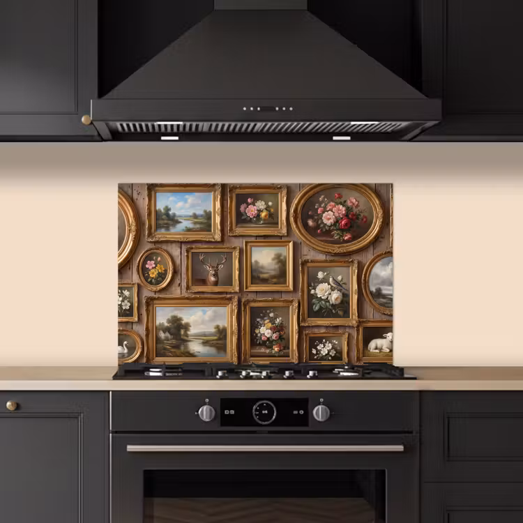 Bloemen - Rozen - Klassiek - Vaas - Kleurrijk keuken achterwand spatscherm klein -sfeer1