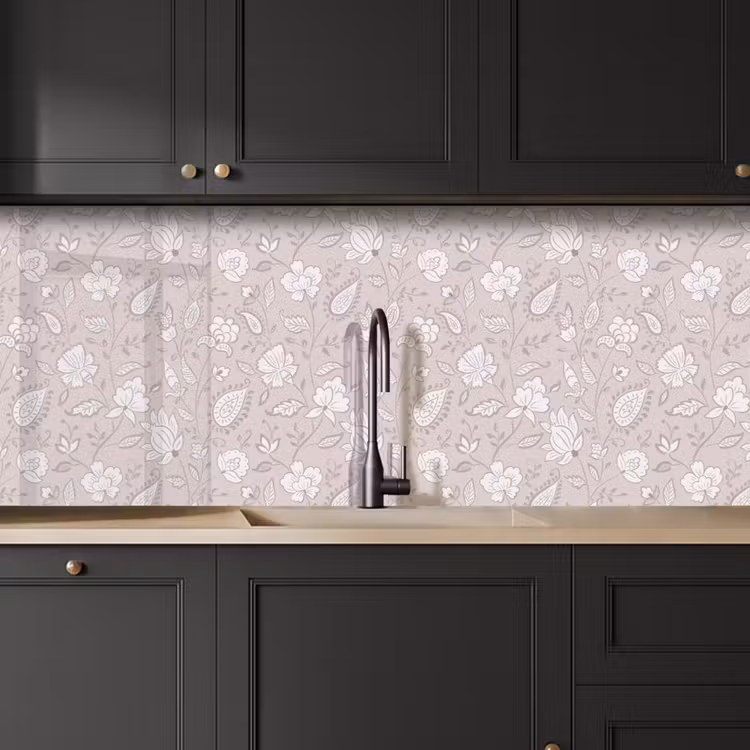 Bloemen - Getekend - Lavendel keuken achterwand 2 middel 871 -sfeer1