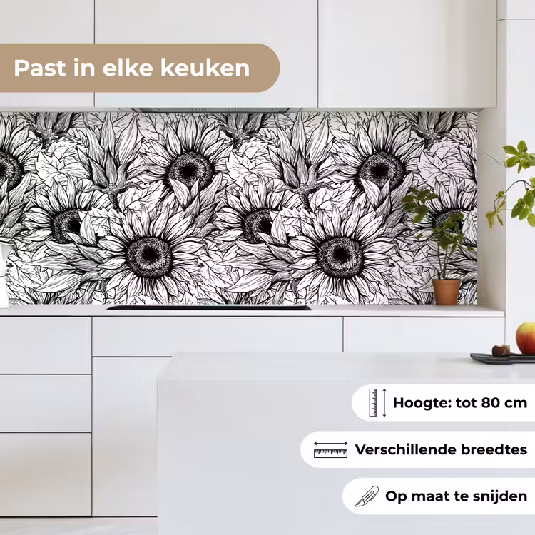 Bloemen - Zonnebloem - Patroon keuken achterwand 2 middel 871 -sfeer4_NL