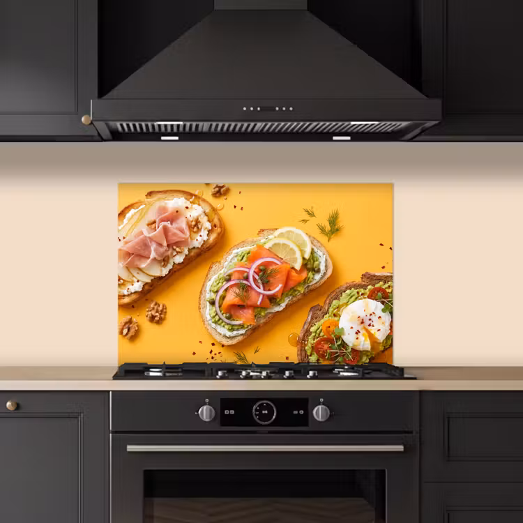 Eten - Brood - Ontbijt - Modern - Kleurrijk keuken achterwand spatscherm klein -sfeer1