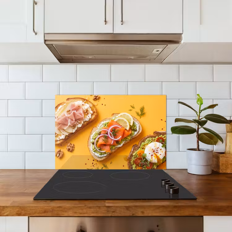 Eten - Brood - Ontbijt - Modern - Kleurrijk keuken achterwand spatscherm klein -sfeer2