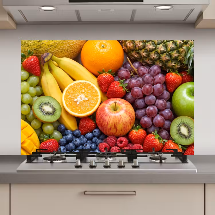 Eten - Fruit - Vers - Kleurrijk - Voeding keuken achterwand spatscherm klein -3d_website